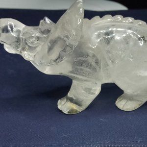 One of a Kind, Hand Carved Quartz Dinosaur Home Decor Collectors Item